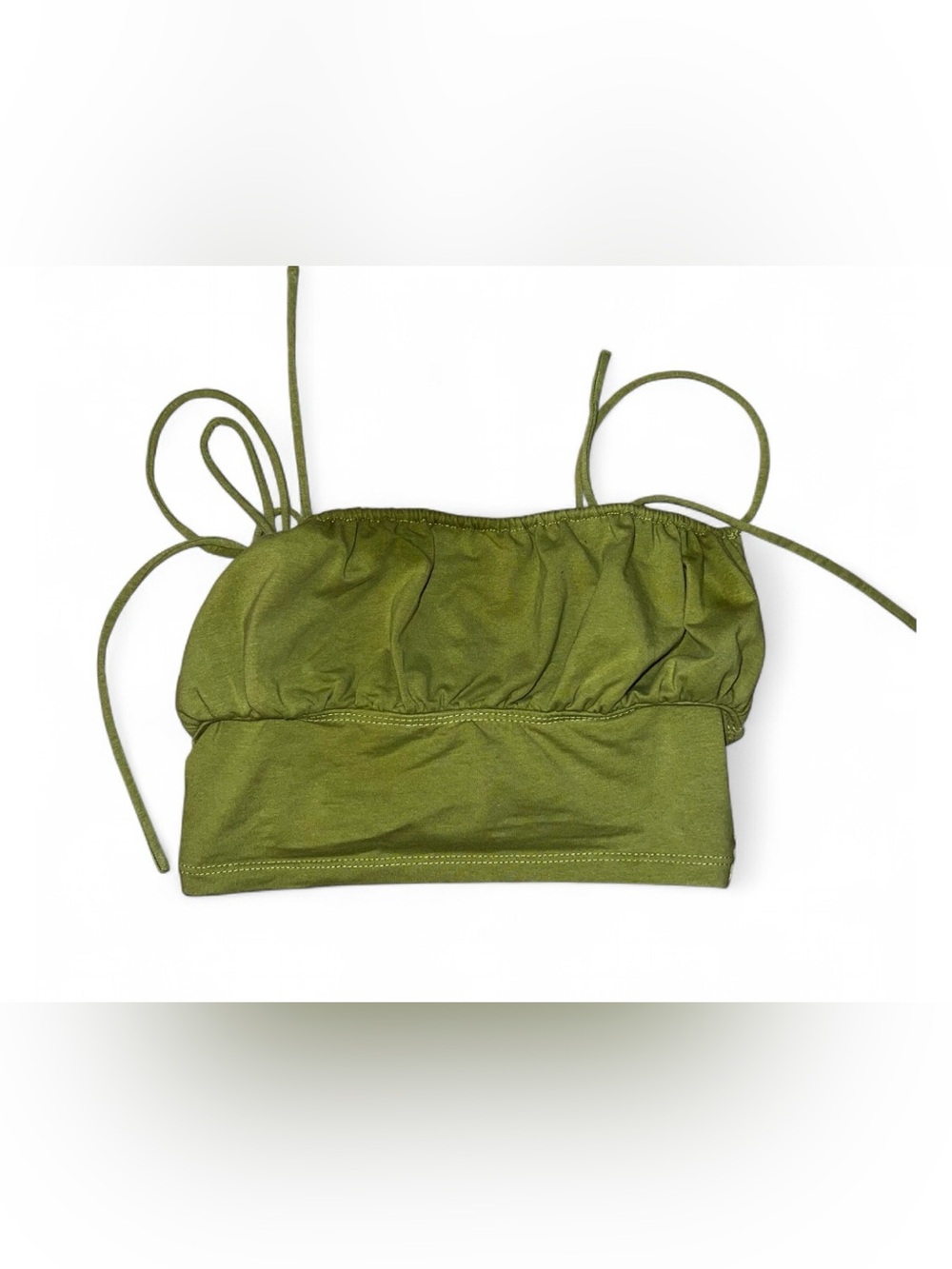 Princess Polly Olive Green Strappy Cropped Tank Top